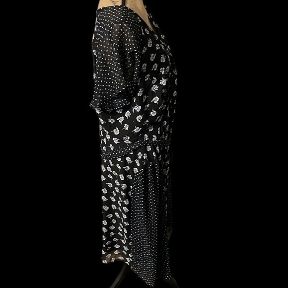 Lane Bryant lined mixed print floral asymmetrical maxi dress. NWT - Picture 6 of 9